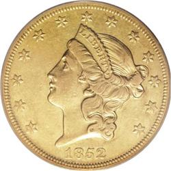 1852-O $20 XF45 PCGS.