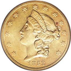 1852-O $20 AU58 PCGS.