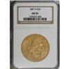 Image 1 : 1857-S $20 AU55 NGC.