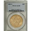 Image 1 : 1863-S $20 AU55 PCGS.