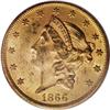 Image 1 : 1866 $20 MS60 PCGS.