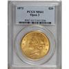 Image 1 : 1873 $20 Open 3 MS61 PCGS.