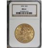 Image 1 : 1876 $20 MS61 NGC.