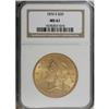 Image 1 : 1876-S $20 MS61 NGC.