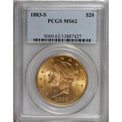 1883-S $20 MS62 PCGS.