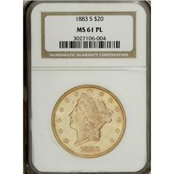 1883-S $20 MS61 Prooflike NGC.