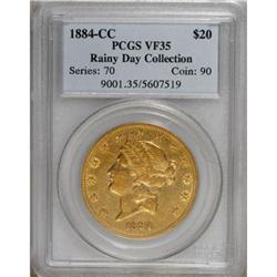 1884-CC $20 VF35 PCGS.