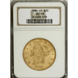 1884-CC $20 AU58 NGC.