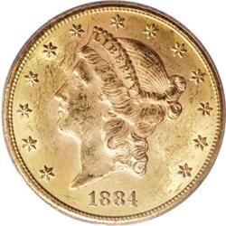 1884-CC $20 MS61 PCGS.