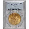 Image 1 : 1907 $20 Arabic Numerals MS64 PCGS.