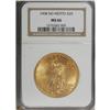 Image 1 : 1908 $20 No Motto MS66 NGC.