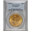 Image 1 : 1908-D $20 No Motto MS64 PCGS.