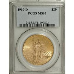 1910-D $20 MS65 PCGS.