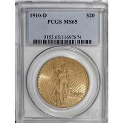 1910-D $20 MS65 PCGS.