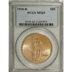 1910-D $20 MS65 PCGS.