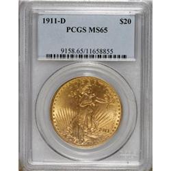 1911-D $20 MS65 PCGS.