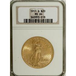 1911-S $20 MS64 NGC.