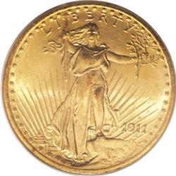 1911-S $20 MS65 PCGS.