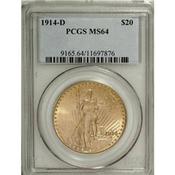 1914-D $20 MS64 PCGS.