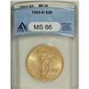 Image 1 : 1923-D $20 MS66 ANACS.