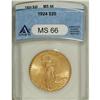 Image 1 : 1924 $20 MS66 ANACS.