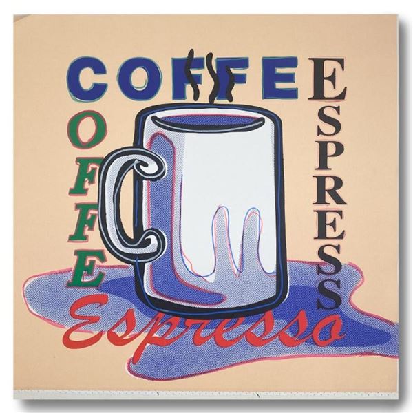 Steve Kaufman (1960-2010), "ESPRESSO" Hand Signed and Numbered Limited Edition H