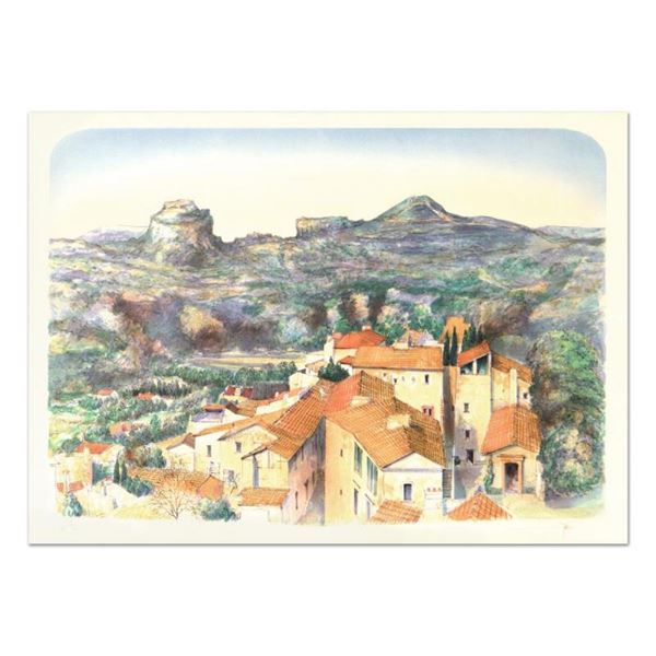 Rolf Rafflewski, "Roof Tops" Limited Edition Lithograph, Numbered and Hand Signe