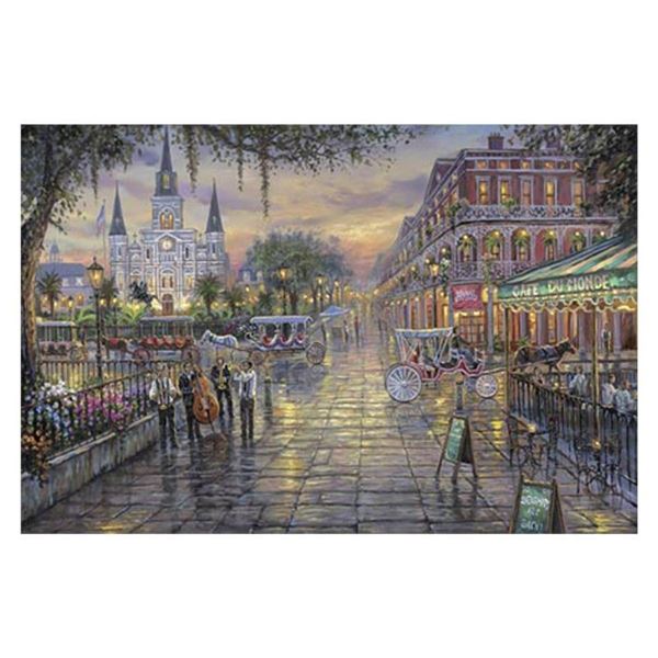 Robert Finale, "Jackson Square New Orleans" Hand Signed, Artist Embellished AP L