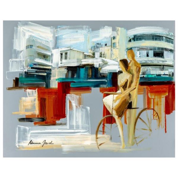Adriana Naveh, Original Painting on Acrylic Panel, Hand Signed with Letter of Au