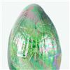 Image 2 : Glass Eye Studios, "Dichroic Egg, Terra" Hand Blown Glass Egg Sculpture (Second)
