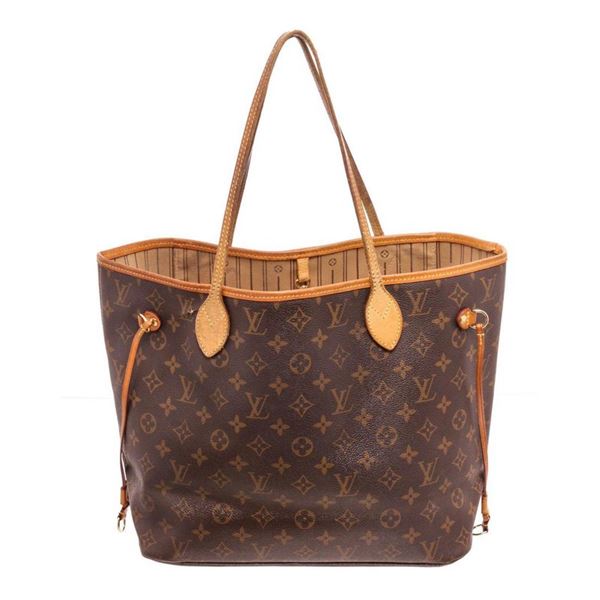 Louis Vuitton Brown Monogram Neverfull MM Tote Bag