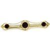 Image 4 : Antique Art Nouveau 14k Yellow Gold 2.20 ctw Old Round Garnet Filigree Bar Pin B
