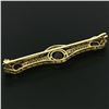 Image 5 : Antique Art Nouveau 14k Yellow Gold 2.20 ctw Old Round Garnet Filigree Bar Pin B