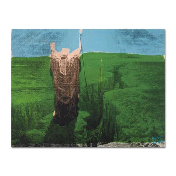 Ringo, "Moses" One-of-a-Kind Hand Pulled Silkscreen & Mixed Media on Canvas, Han