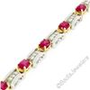 Image 5 : 14kt White and Yellow Gold 10.60 ctw Pink Tourmaline and Diamond Statement Brace
