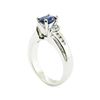 Image 4 : 1.28 ctw Oval Brilliant Blue Sapphire And Diamond Ring - Platinum