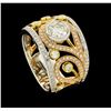 Image 4 : 1.65 ctw Diamond Ring - 18KT Yellow, White, and Rose Gold