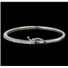 Image 2 : 14KT White Gold 2.30 ctw Diamond Bangle Bracelet
