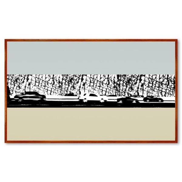 Claudio Santini, "Sepulveda Pass" Framed Hand Signed Limited Edition on Canvas w