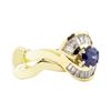 Image 4 : 1.37 ctw Sapphire And Diamond Ring And Band - 14KT Yellow Gold