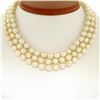 Image 1 : Three Strand Baroque Pearl 14" Choker Necklace w/ 14K Yellow Gold Filigree Clasp