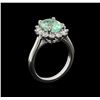 Image 4 : 2.50 ctw Emerald and Diamond Ring - 14KT White Gold