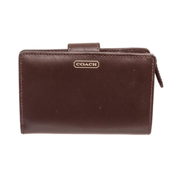 Coach Brown Darcy Leather Tab Wallet