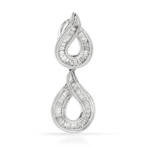 18k White Gold 0.52CTW Diamond Pendant, (SI3/H-I)