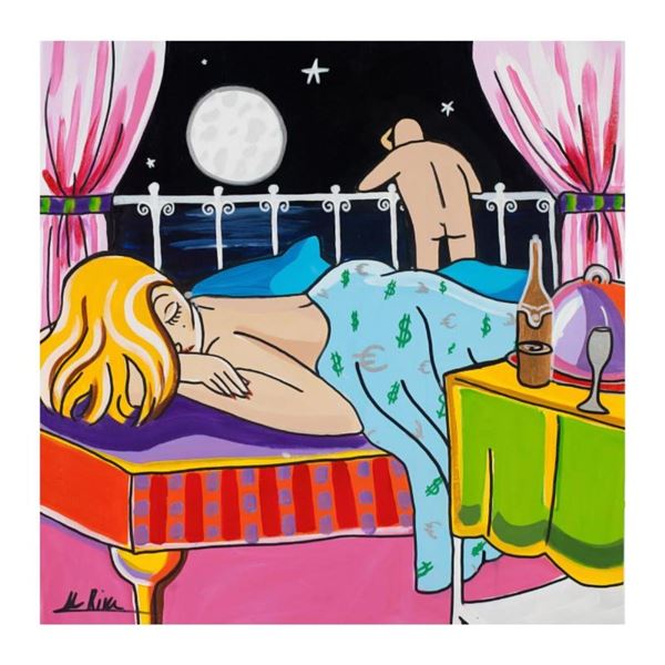 Rina Maimon, "Summer Night Dreams" Original Acrylic Painting on Canvas; Hand Sig
