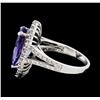 Image 3 : 4.16 ctw Tanzanite and Diamond Ring - 14KT White Gold