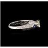 Image 3 : 18KT White Gold 1.30 ctw Sapphire and Diamond Ring
