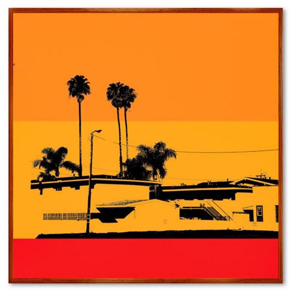 Claudio Santini, "Ciytyscape 11" Framed Hand Signed Limited Edition on Canvas wi