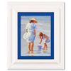 Image 1 : Lucelle Raad, "Mama and Me" Framed Original Acrylic Painting on Board, Hand Sign
