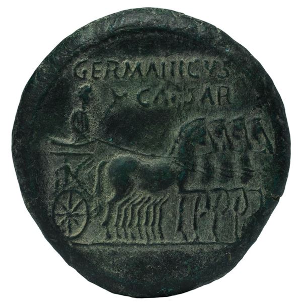 37/41 AD roman empire germanicus caligula copper coin